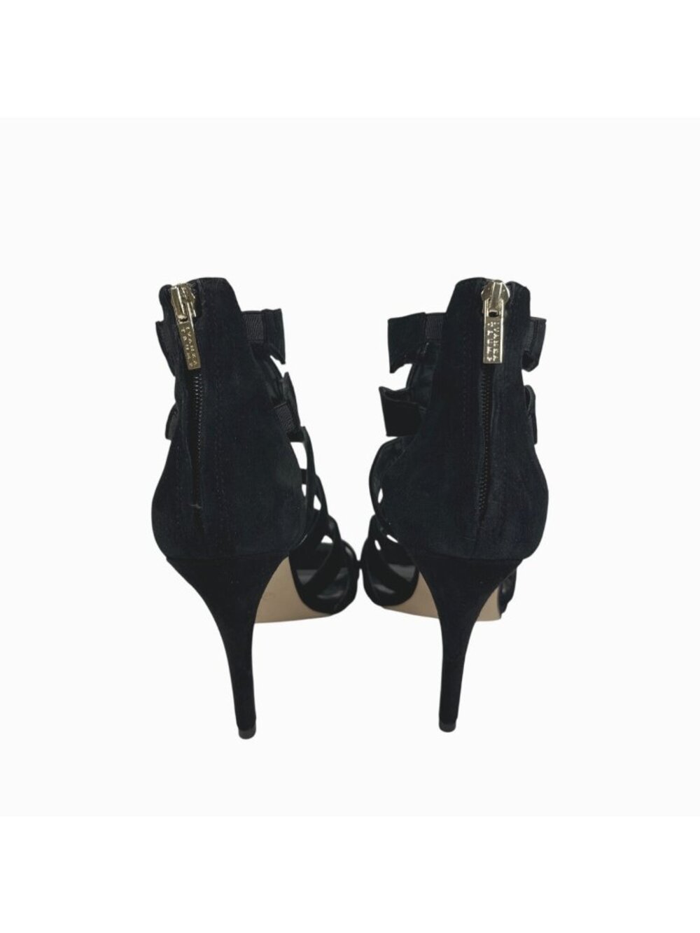 Ivanka Trump Marjory Black Open Toe Caged Booties - Marjory Stretch High-Heel 9M - Picture 4 of 13